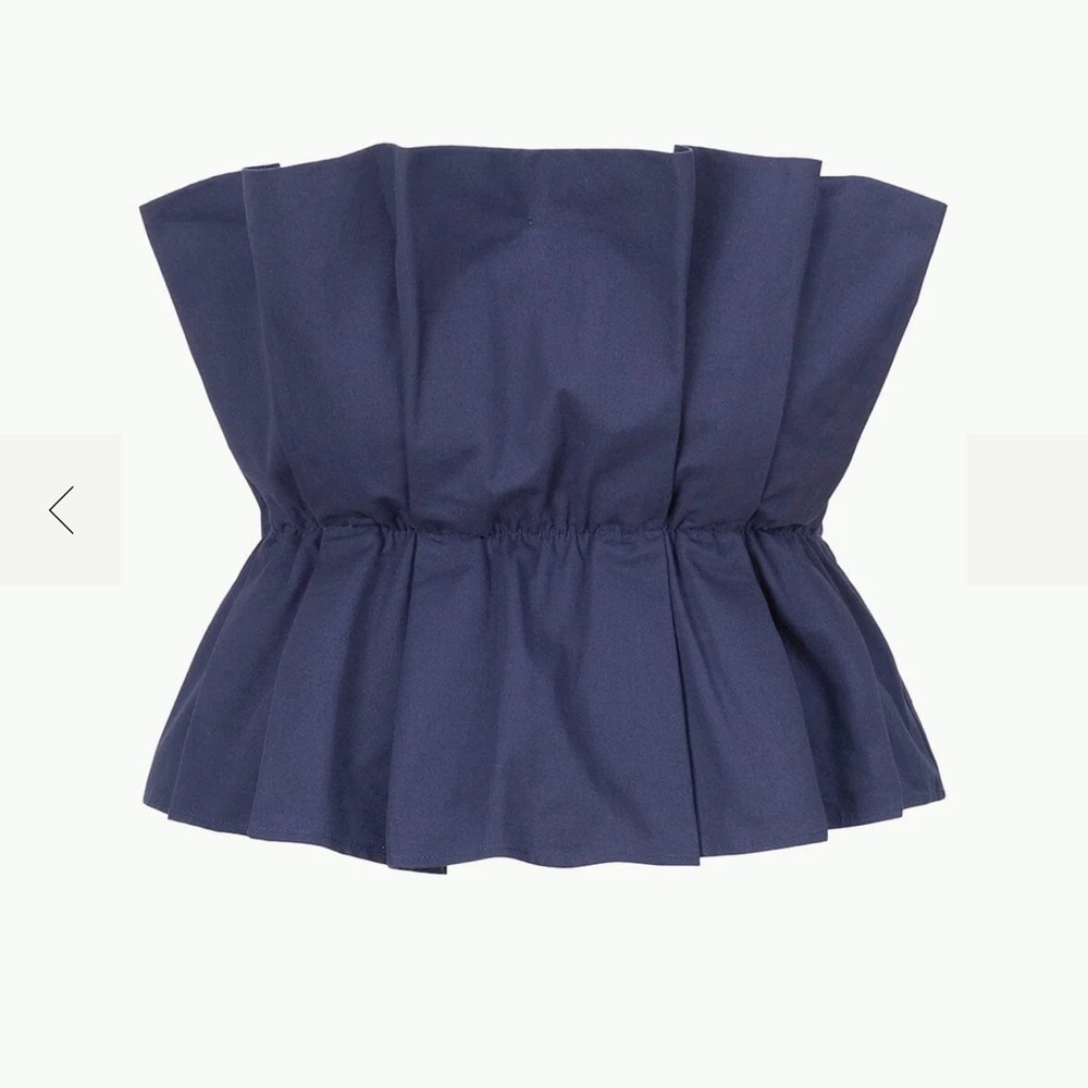 Staud Dover Strapless Top - Navy - Medium. Great condition!